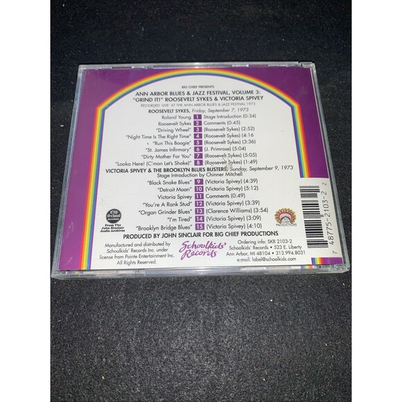 HTF Ann Arbor Blues & Jazz Festival 1973 Vol.3 (CD) 'Grind It!' Roosevelt Sykes - Picture 8 of 10